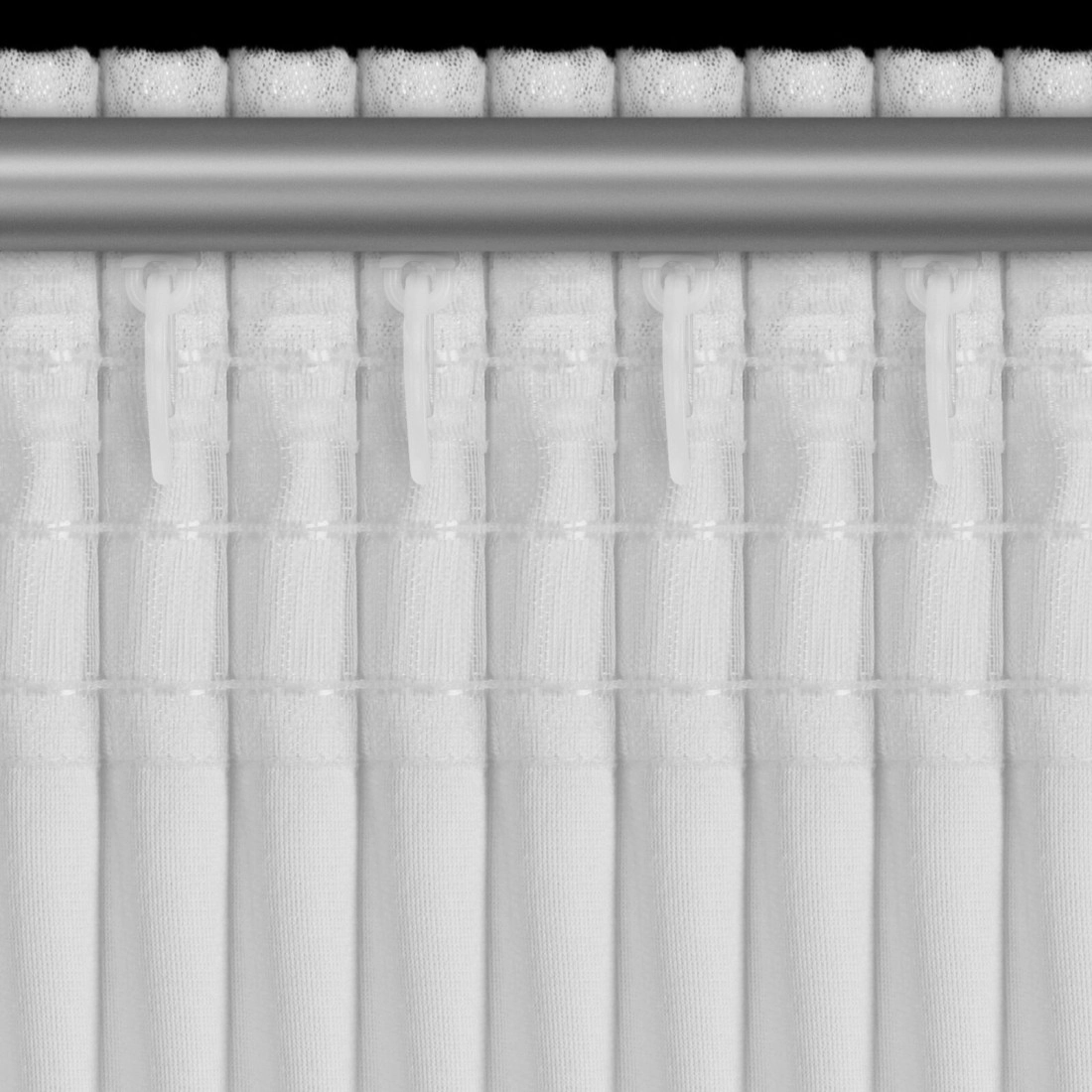 Záves 135x270 cm zamatový bielo strieborný na riasiacu pásku AVENA