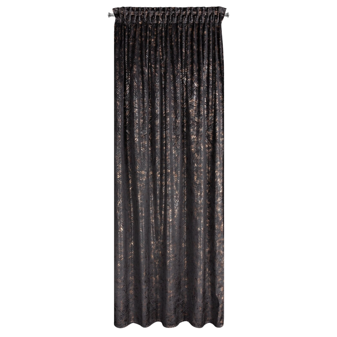 Záves 135x270 cm zamatový čierno šampanský na riasiacu pásku TULIA