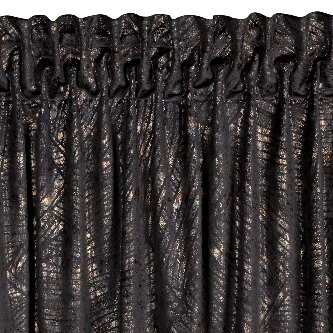 Záves 135x270 cm zamatový čierno šampanský na riasiacu pásku TULIA