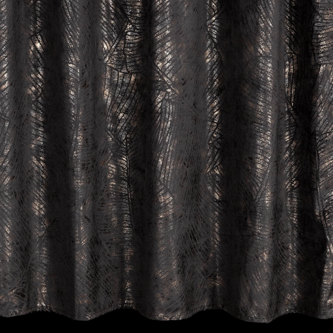 Záves 135x270 cm zamatový čierno šampanský na riasiacu pásku TULIA