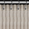 Záves 135x270 cm zamatový krémový strieborný na riasiacu pásku AVENA