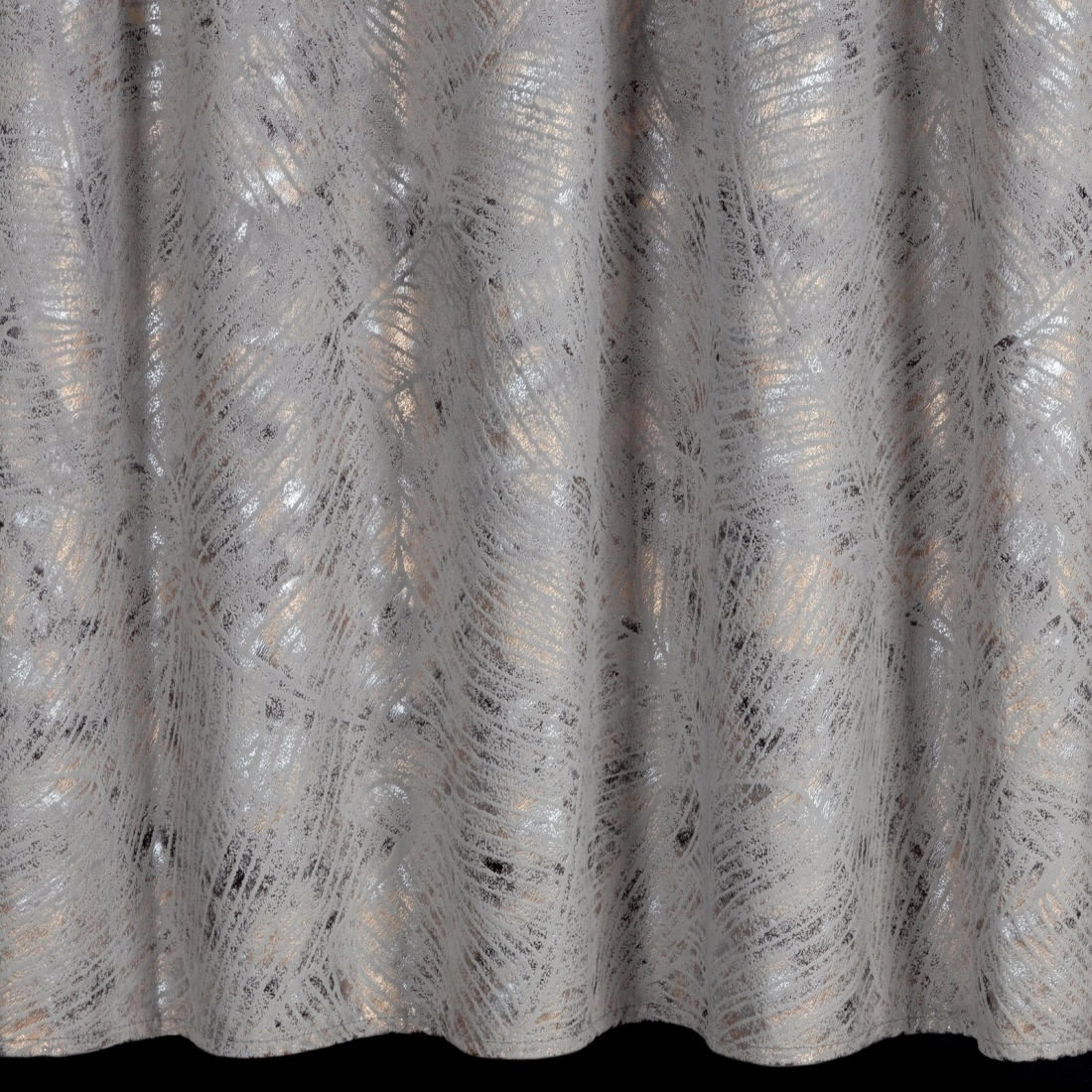 Záves 135x270 cm zamatový oceľový a šampanský na riasiacu pásku TULIA