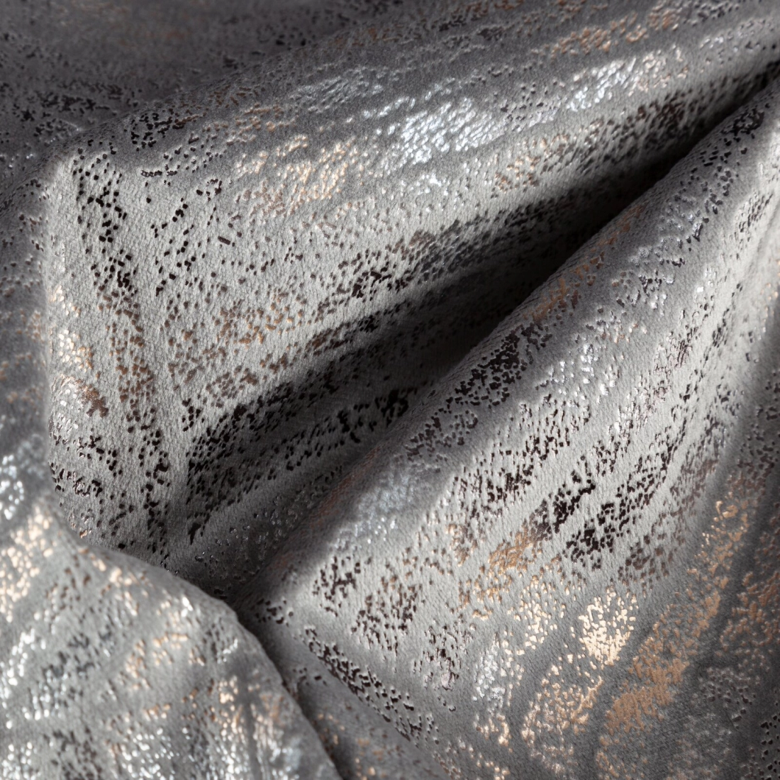 Záves 135x270 cm zamatový oceľový a šampanský na riasiacu pásku TULIA