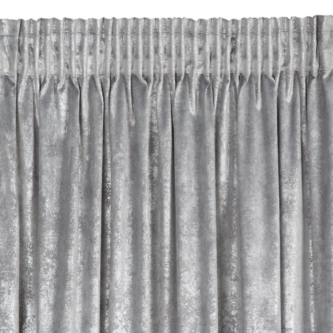 Záves 135x270 cm zamatový oceľový strieborný na riasiacu pásku AVENA