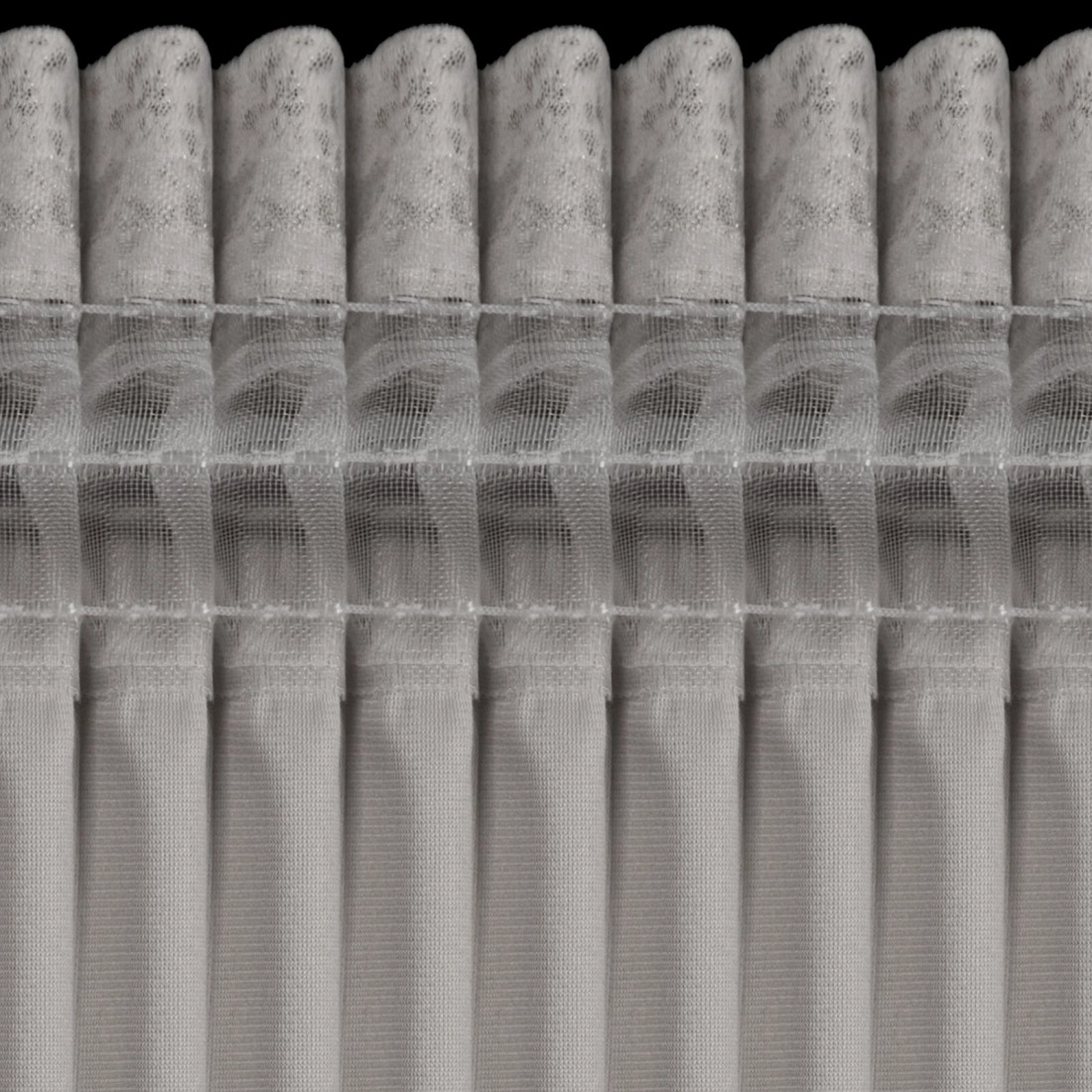 Záves 135x270 cm zamatový oceľový strieborný na riasiacu pásku AVENA