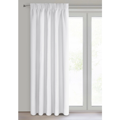 Záves 135x270 cm zatemňovací biely na riasiacu pásku LOGAN