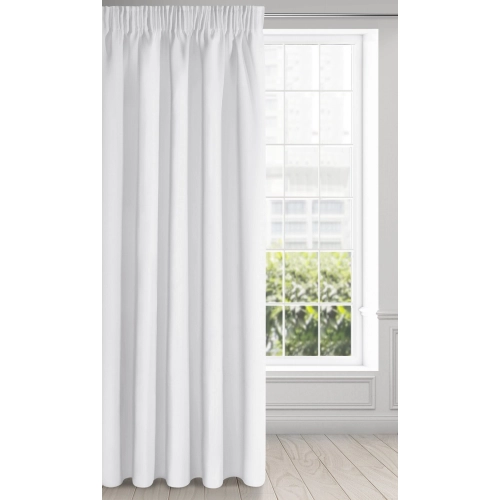Záves 135x270 cm zatemňujúci biely na riasiacu pásku ADLEY
