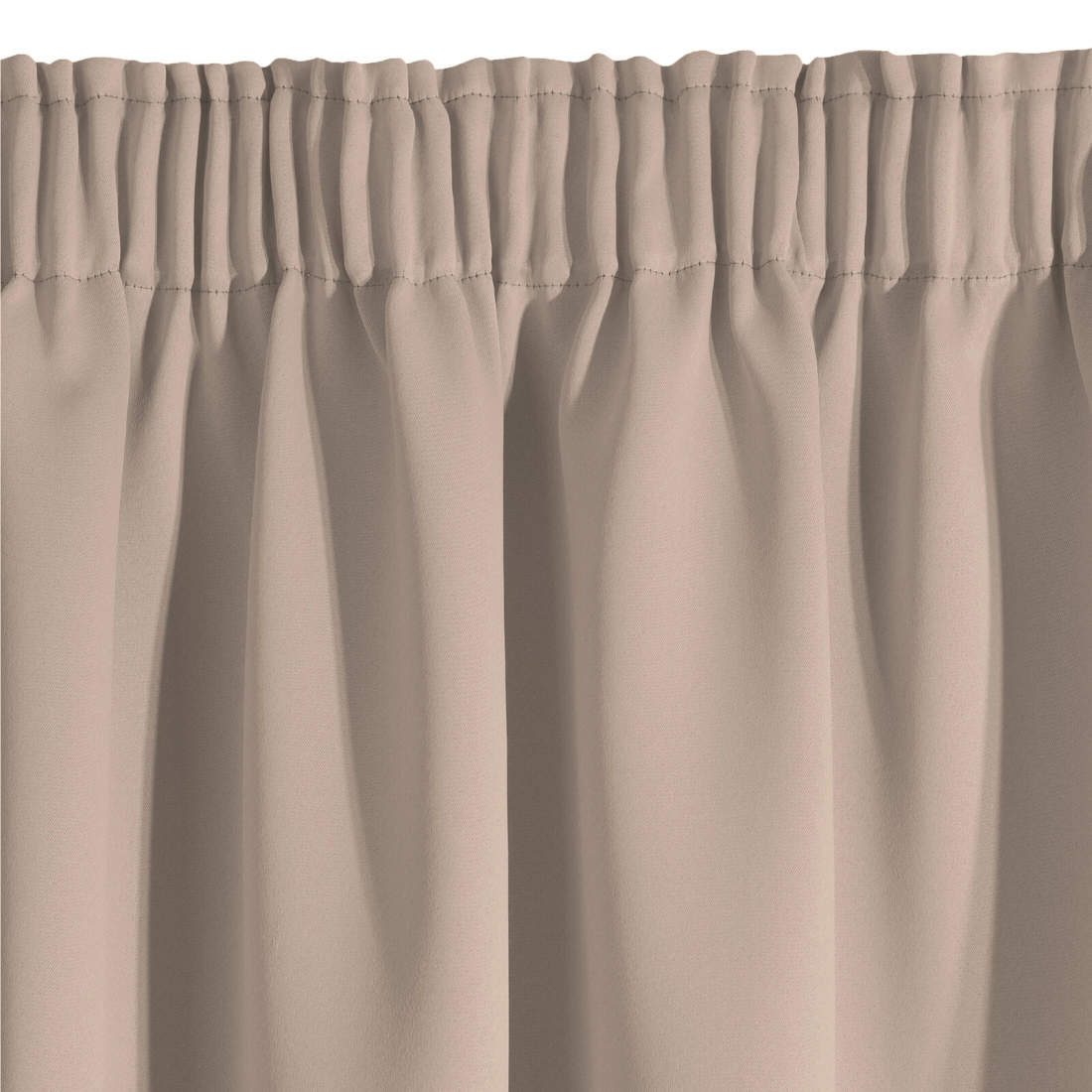 Záves 135x270 cm zatemňujúci matný béžový na riasiacu pásku LOGAN