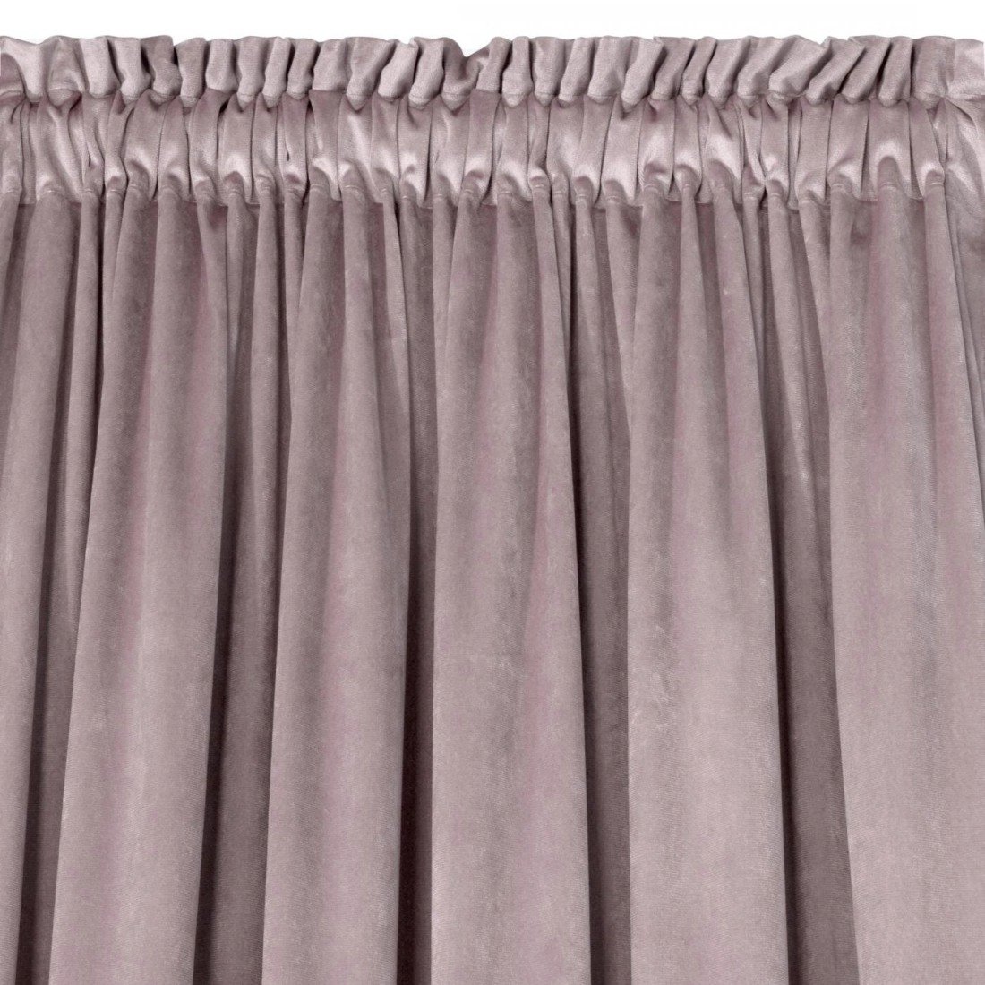 Záves 135x300 cm zamatový púdrovo ružový na riasiacu pásku ROSA Design 91