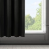 Záves 140x175 cm čierny zatemňujúci matný na kovové krúžky LOGAN
