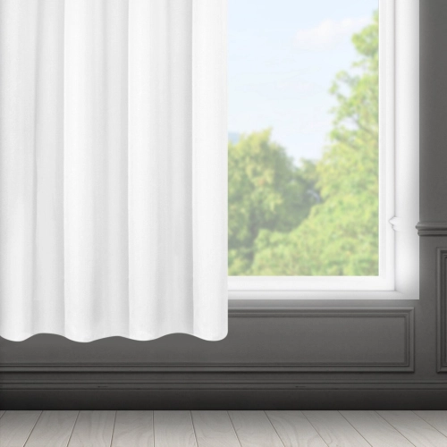 Záves 140x175 cm matný biely na kovové krúžky RITA