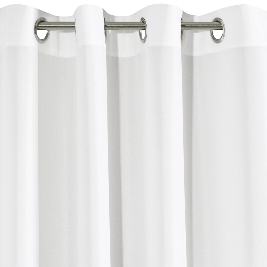 Záves 140x175 cm matný biely na kovové krúžky RITA
