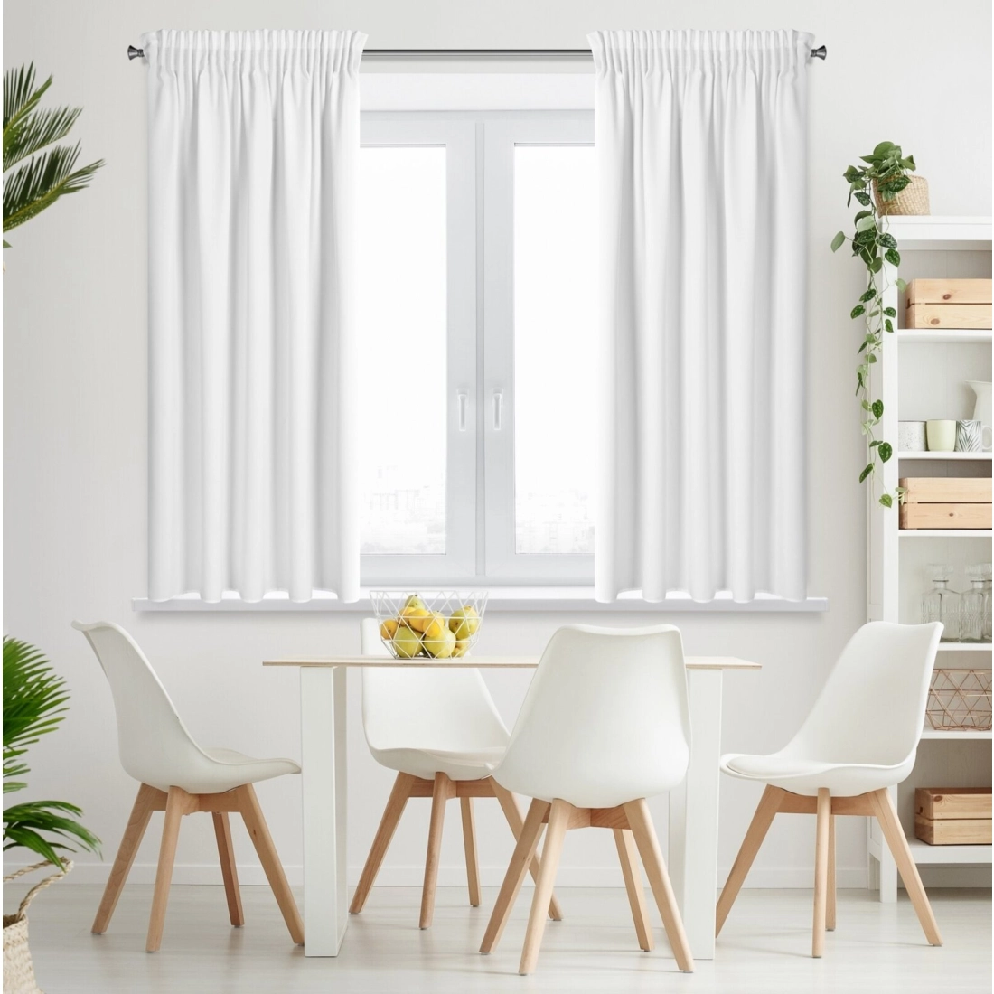 Záves 140x175 cm matný biely na riasiacu pásku RITA