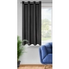 Záves 140x175 cm matný čierny na kovové krúžky RITA