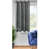 Záves 140x175 cm matný grafitový na kovové krúžky RITA