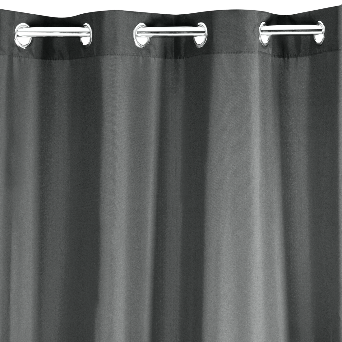 Záves 140x175 cm matný grafitový na kovové krúžky RITA