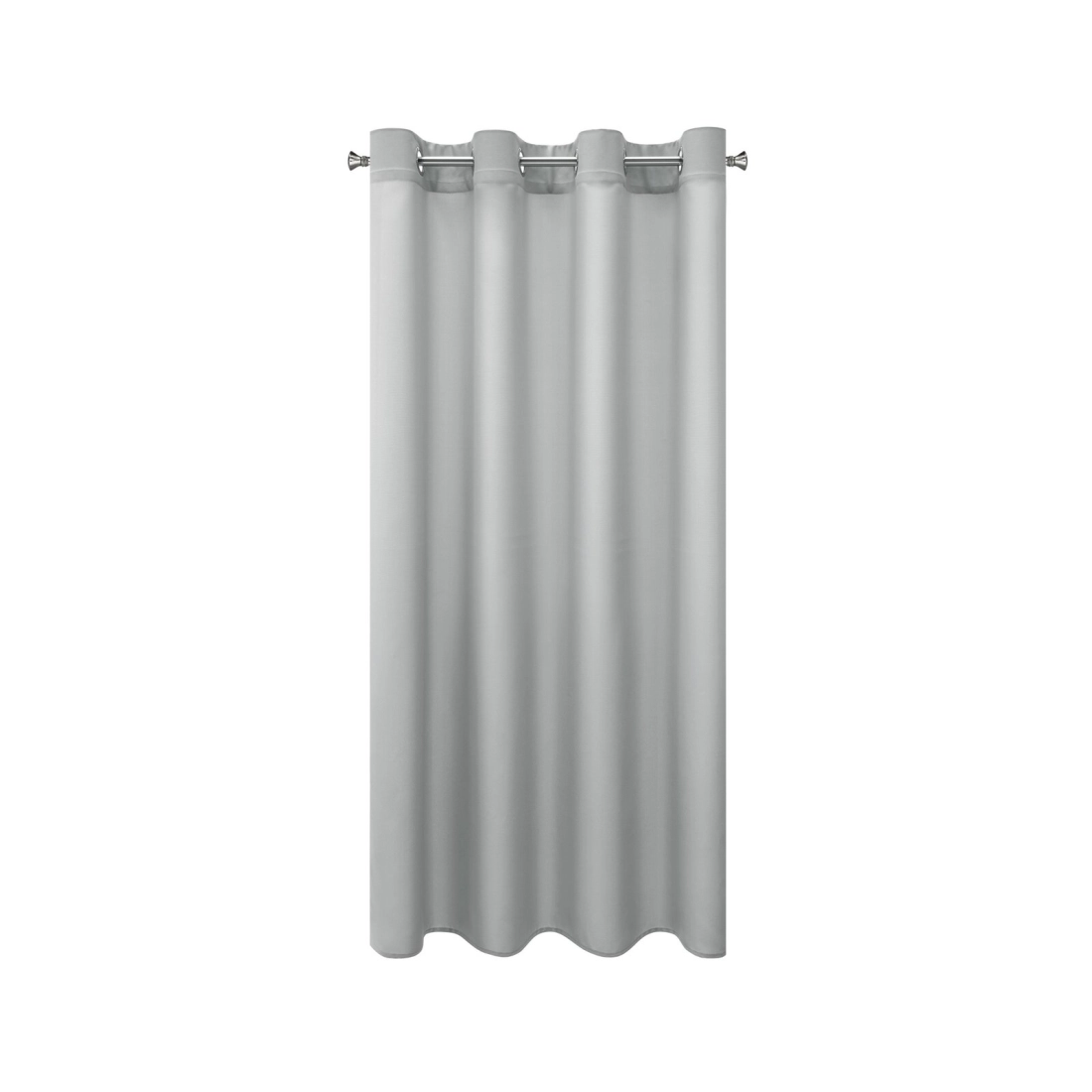 Závěs 140 x 175 cm matný stříbrný na kovových kroužcích RITA