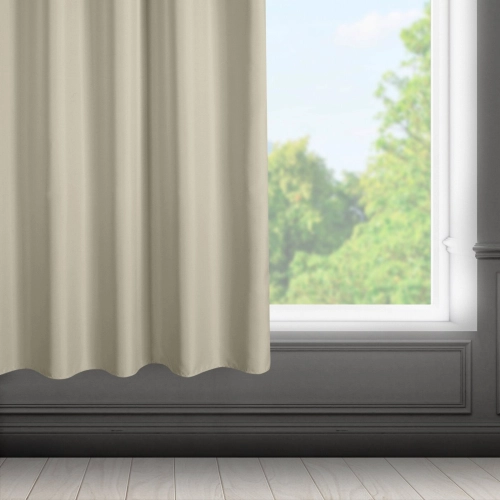 Záves 140x175 cm matný tmavobéžový na kovové krúžky RITA