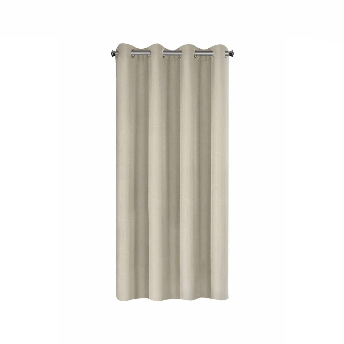 Záves 140x175 cm matný tmavobéžový na kovové krúžky RITA