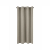 Zatemňovací matný závěs 140x175 cm v tmavě béžové barvě na kovových kroužcích LOGAN