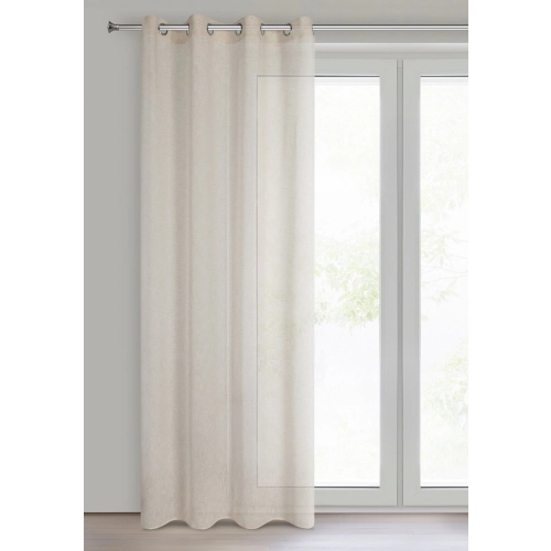 Záves 140x250 cm béžový na kovové krúžky ANGELIKA
