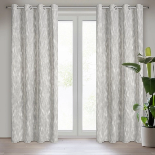 Záves 140x250 cm béžový na kovové krúžky ANIKA