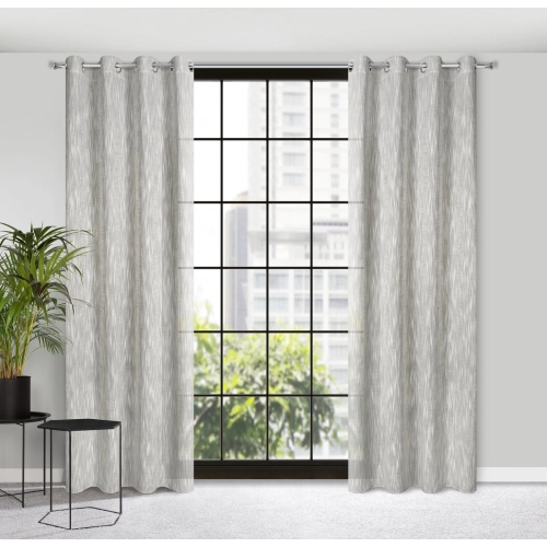 Záves 140x250 cm béžový na kovové krúžky ANIKA