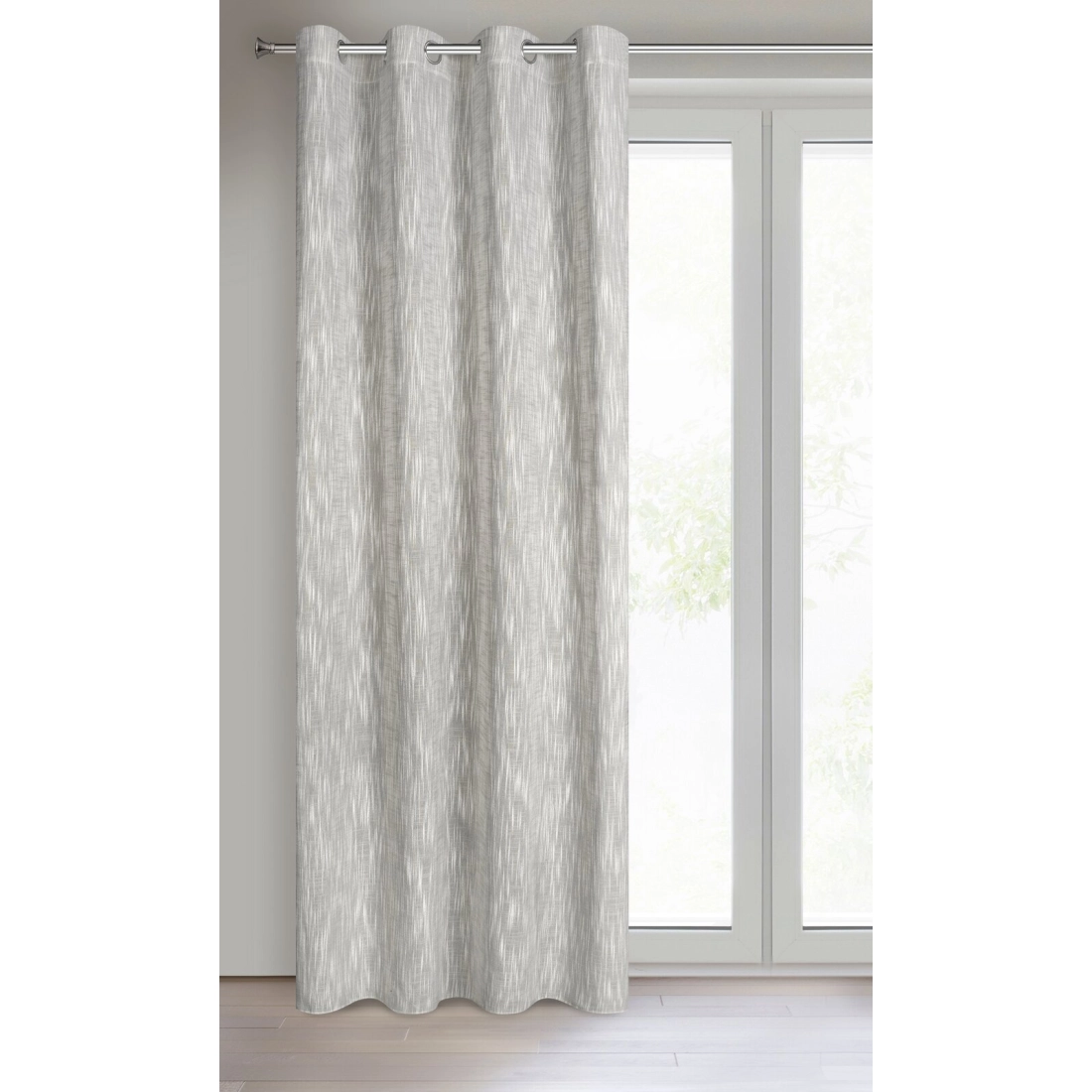 Záves 140x250 cm béžový na kovové krúžky ANIKA