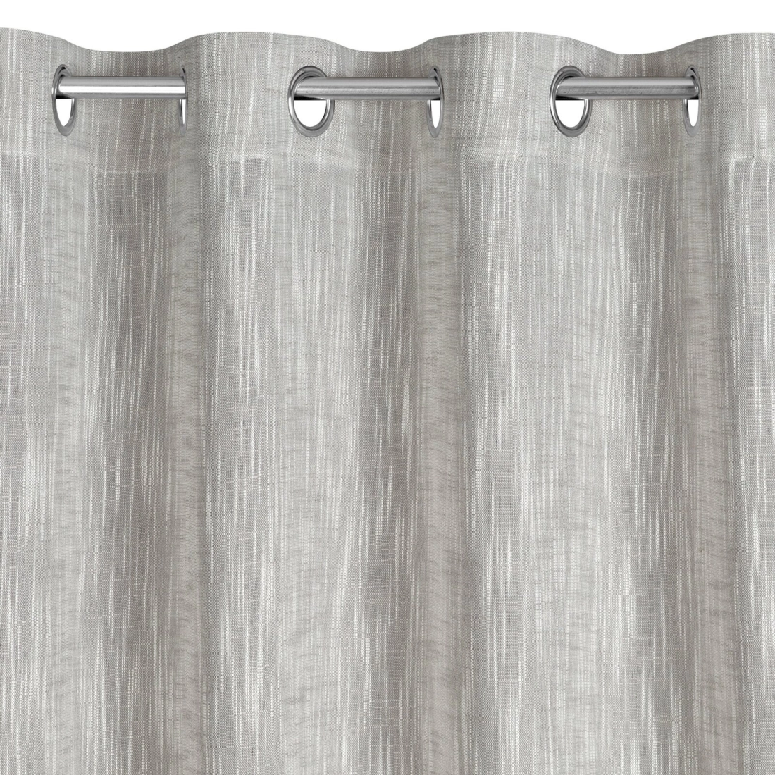 Záves 140x250 cm béžový na kovové krúžky ANIKA