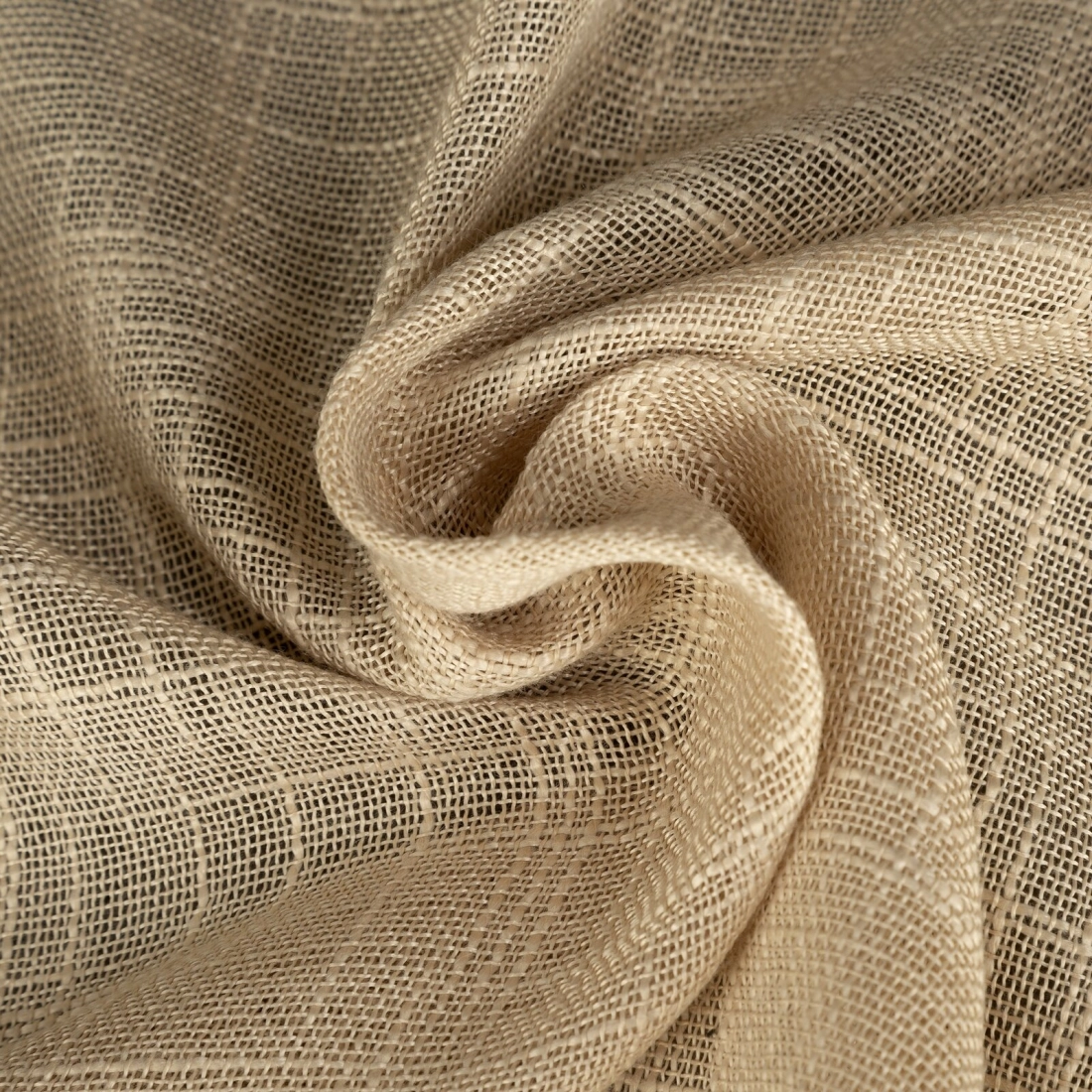 Záves 140x250 cm béžový na kovové krúžky LIREN