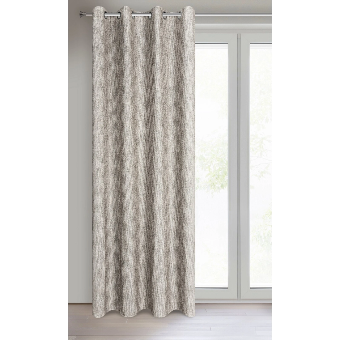 Záves 140x250 cm béžový na kovové krúžky MEGAN