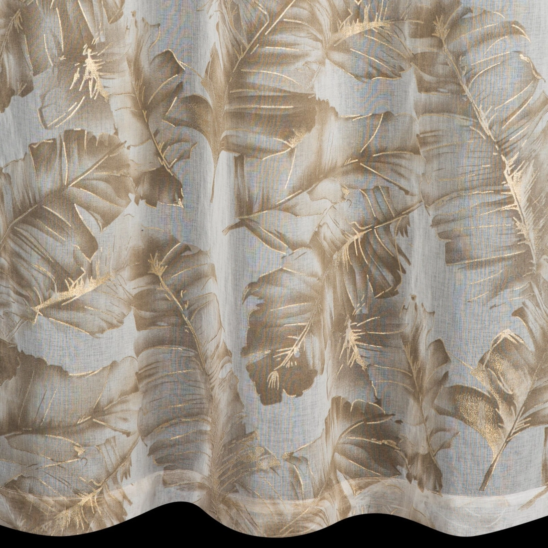 Záves 140x250 cm béžový šampanský na kovové krúžky LAYLA