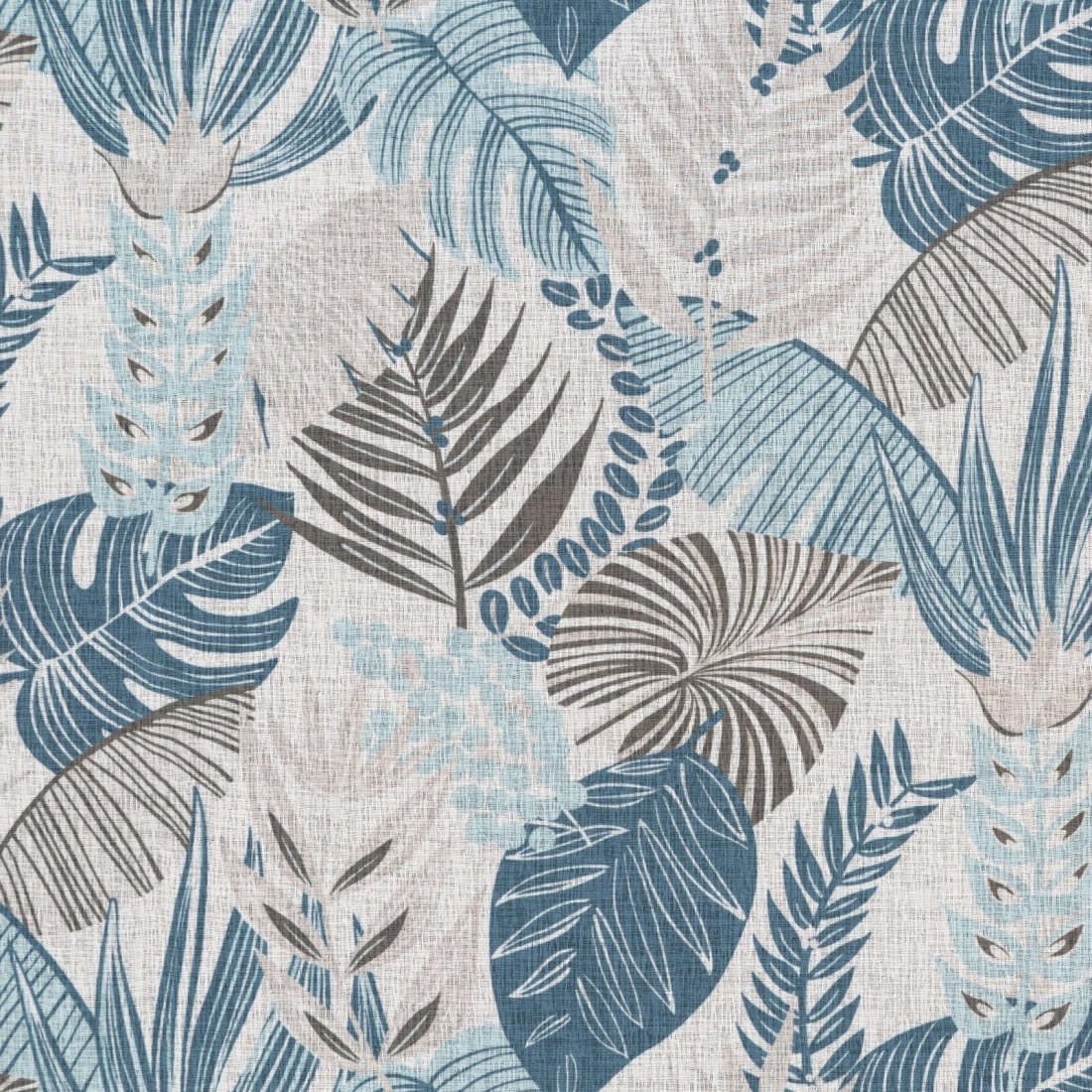 Závěs 140x250 cm bílo-modrý na kovové kroužky AMELA