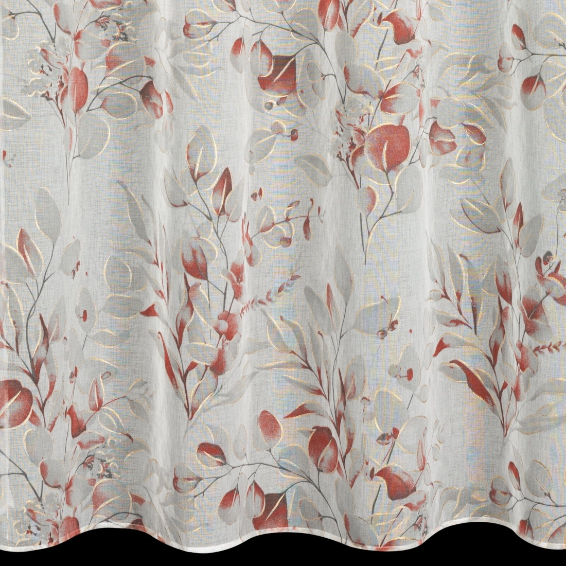 Záves 140x250 cm bielo-ružový na kovové krúžky AVA