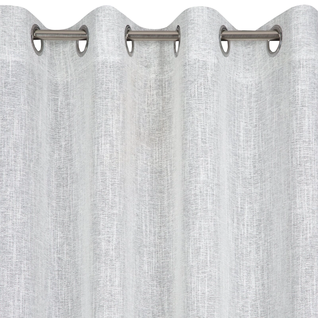 Záves 140x250 cm bielo-strieborný na kovové krúžky AGNES