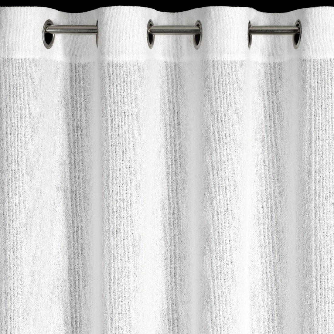 Závěs 140x250 cm bílostříbrný na kovové kroužky ESSI