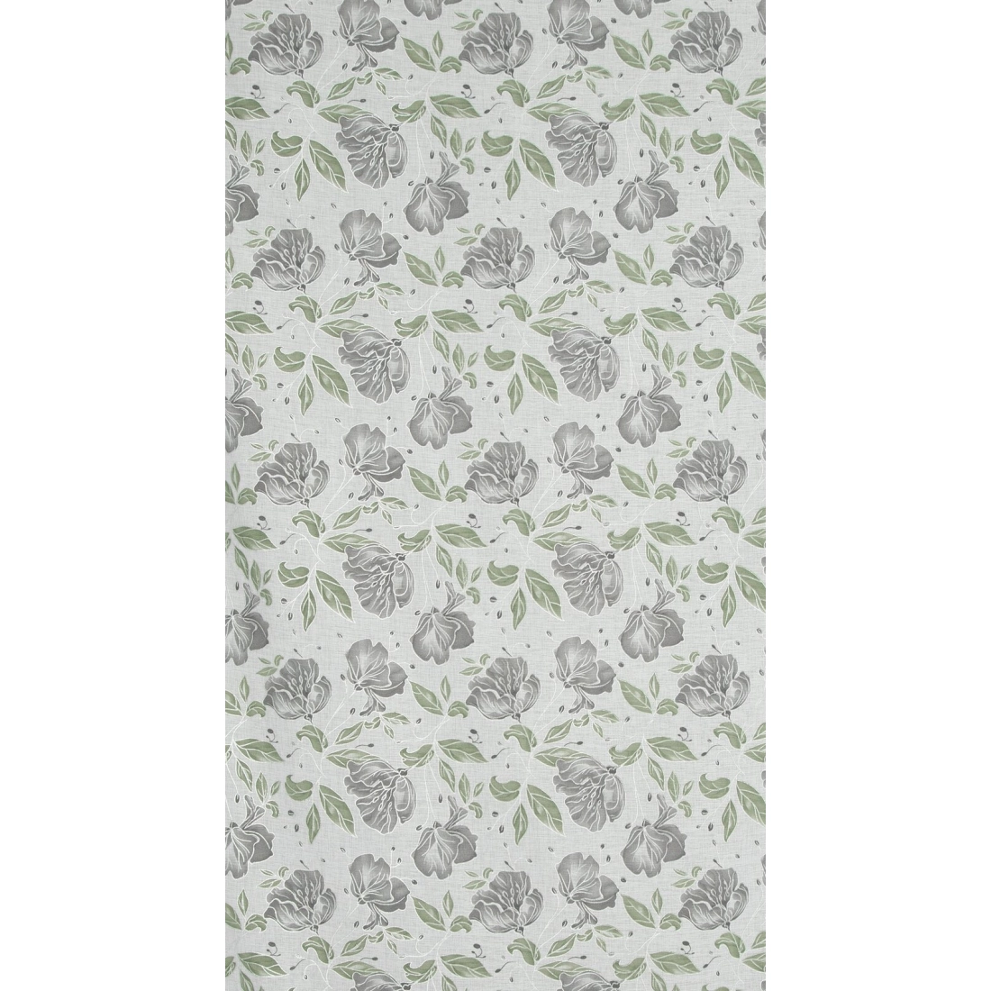 Záves 140x250 cm bielo zelený na kovové krúžky DARI