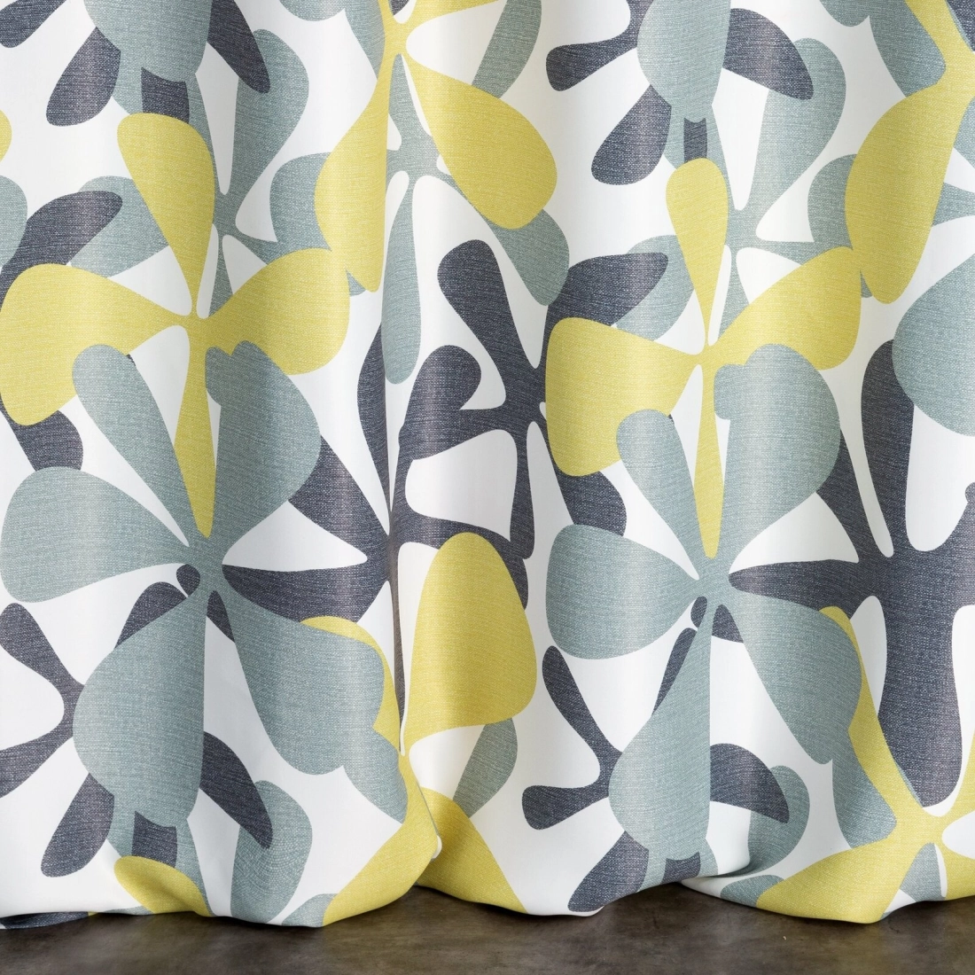 Záves 140x250 cm bielo-žltý na kovové krúžky DORIN Design 91