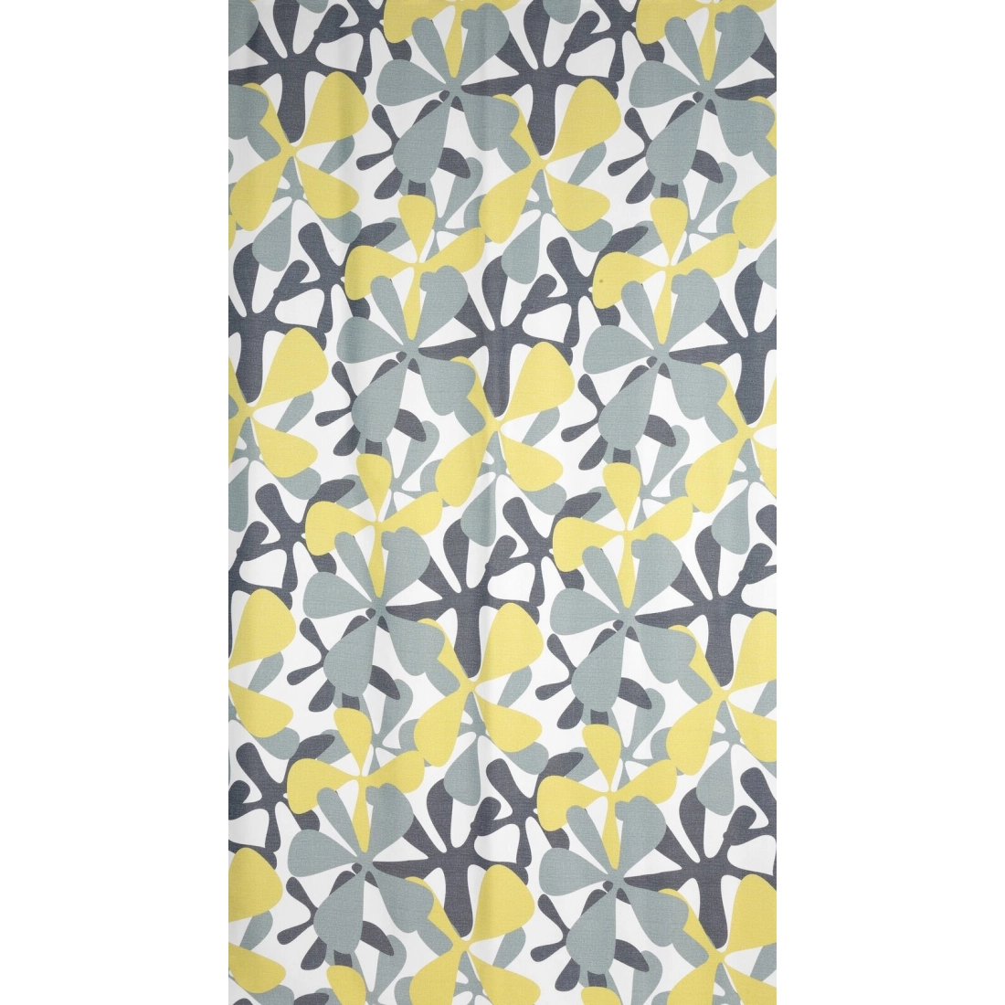 Záves 140x250 cm bielo-žltý na kovové krúžky DORIN Design 91