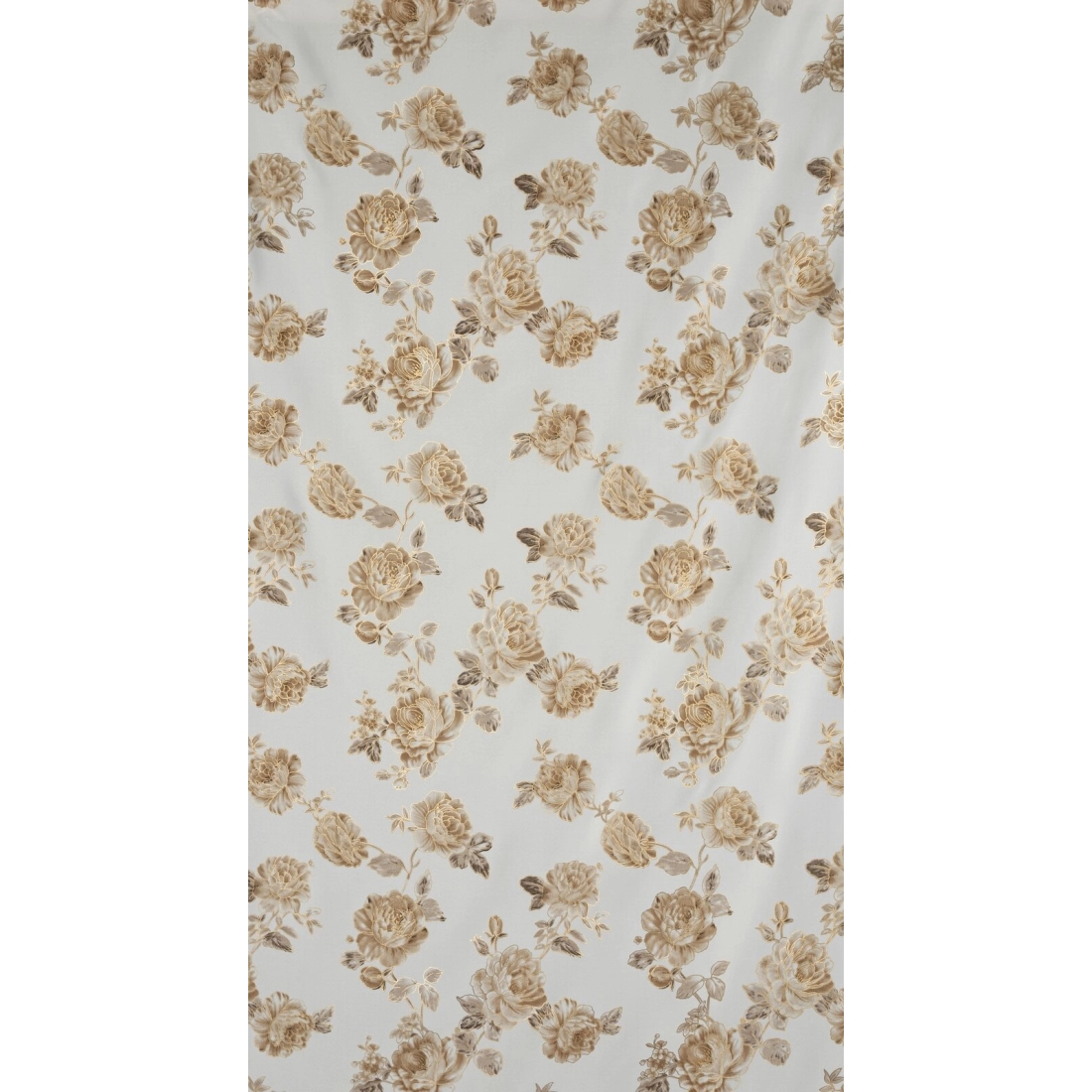 Závěs 140x250 cm bílý béžový na kovové kroužky AVANI