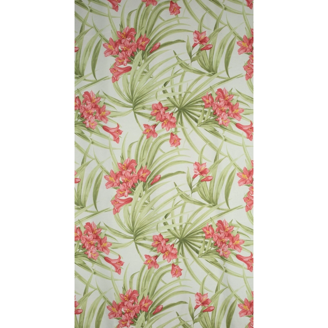 Záves 140x250 cm biely, červený na kovové krúžky MARI