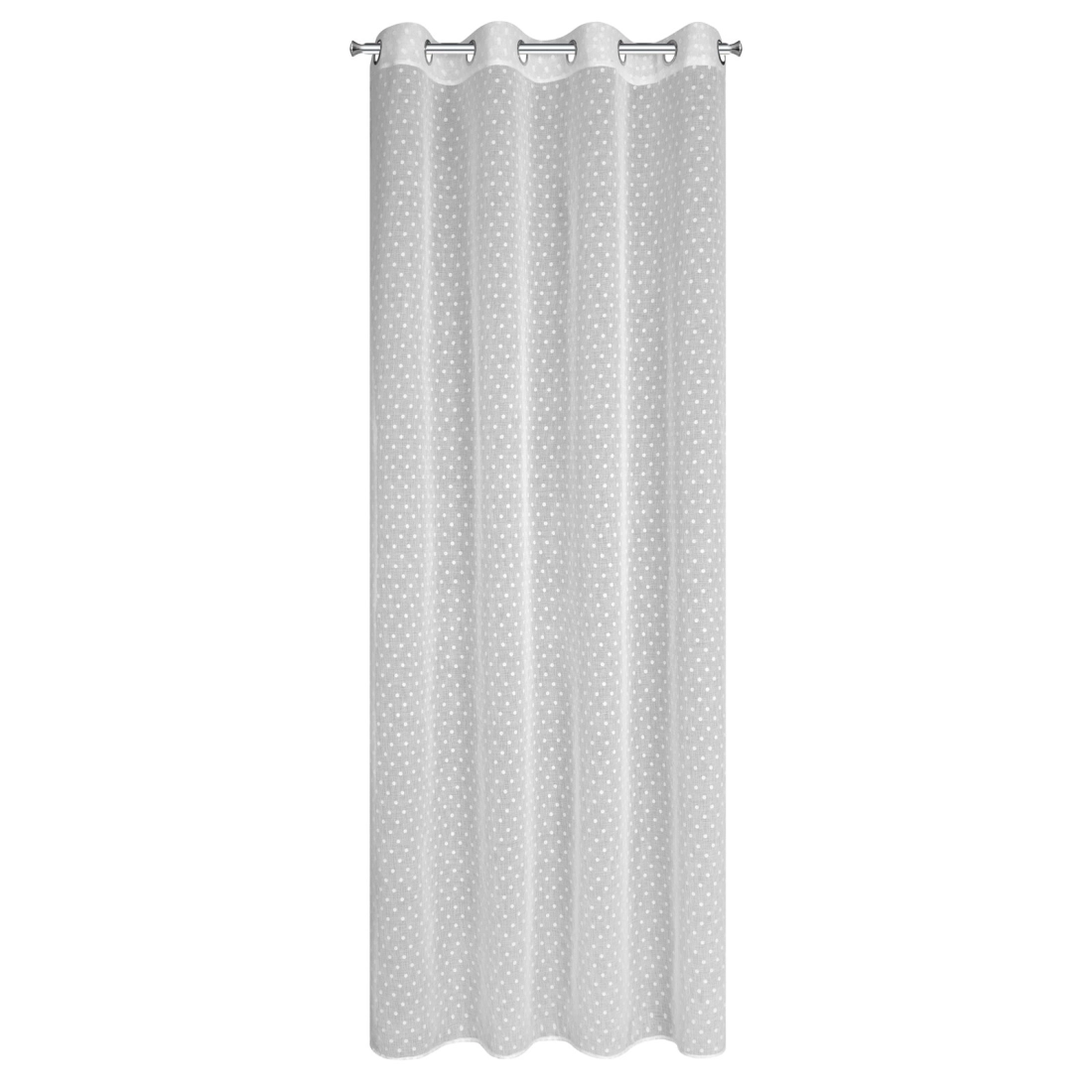 Záves 140x250 cm biely etamínový na kovové krúžky HANIA