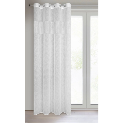 Záves 140x250 cm biely etamínový na kovové krúžky VICKY