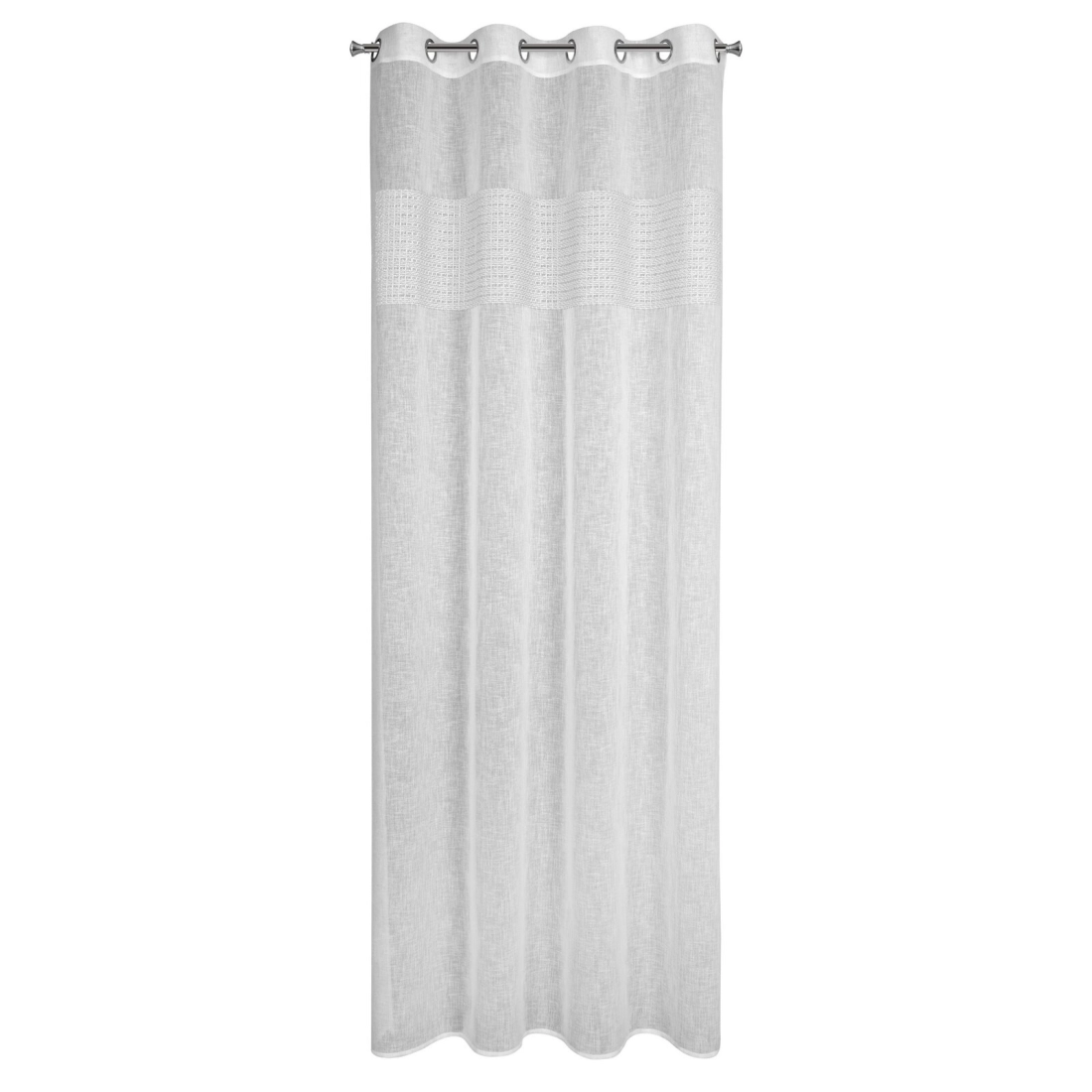 Záves 140x250 cm biely etamínový na kovové krúžky VICKY