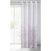 Záves 140x250 cm biely, fialový na kovové krúžky NOEMI