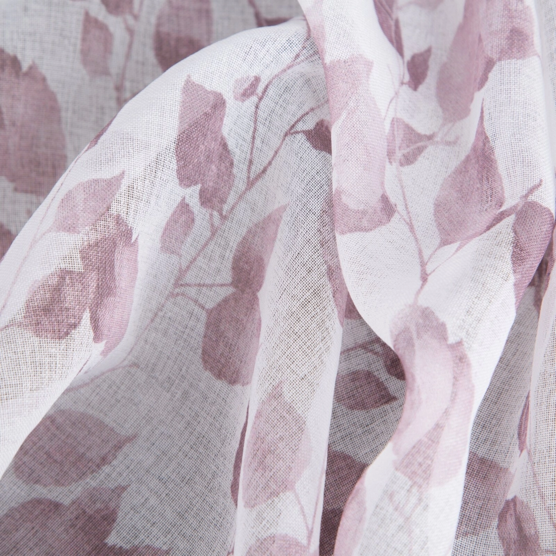 Záves 140x250 cm biely, fialový na kovové krúžky NOEMI