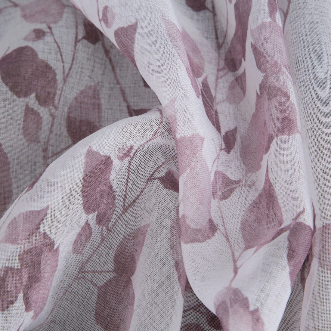 Záves 140x250 cm biely, fialový na kovové krúžky NOEMI