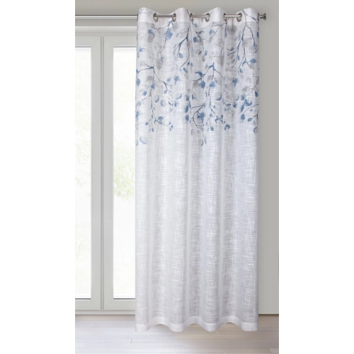 Záves 140x250 cm biely, granátový na kovové krúžky ANA