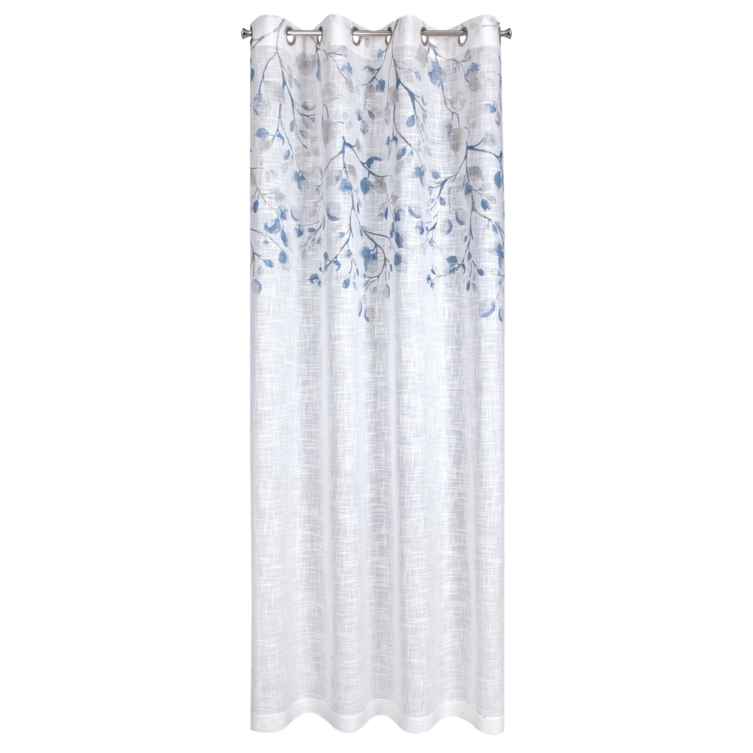 Záves 140x250 cm biely, granátový na kovové krúžky ANA