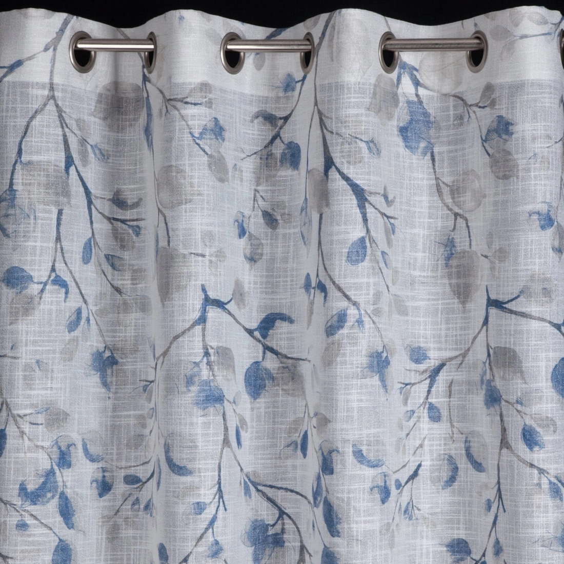 Záves 140x250 cm biely, granátový na kovové krúžky ANA